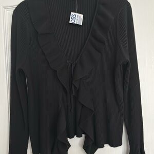 Cascade Ruffle Long Sleeve Sweater